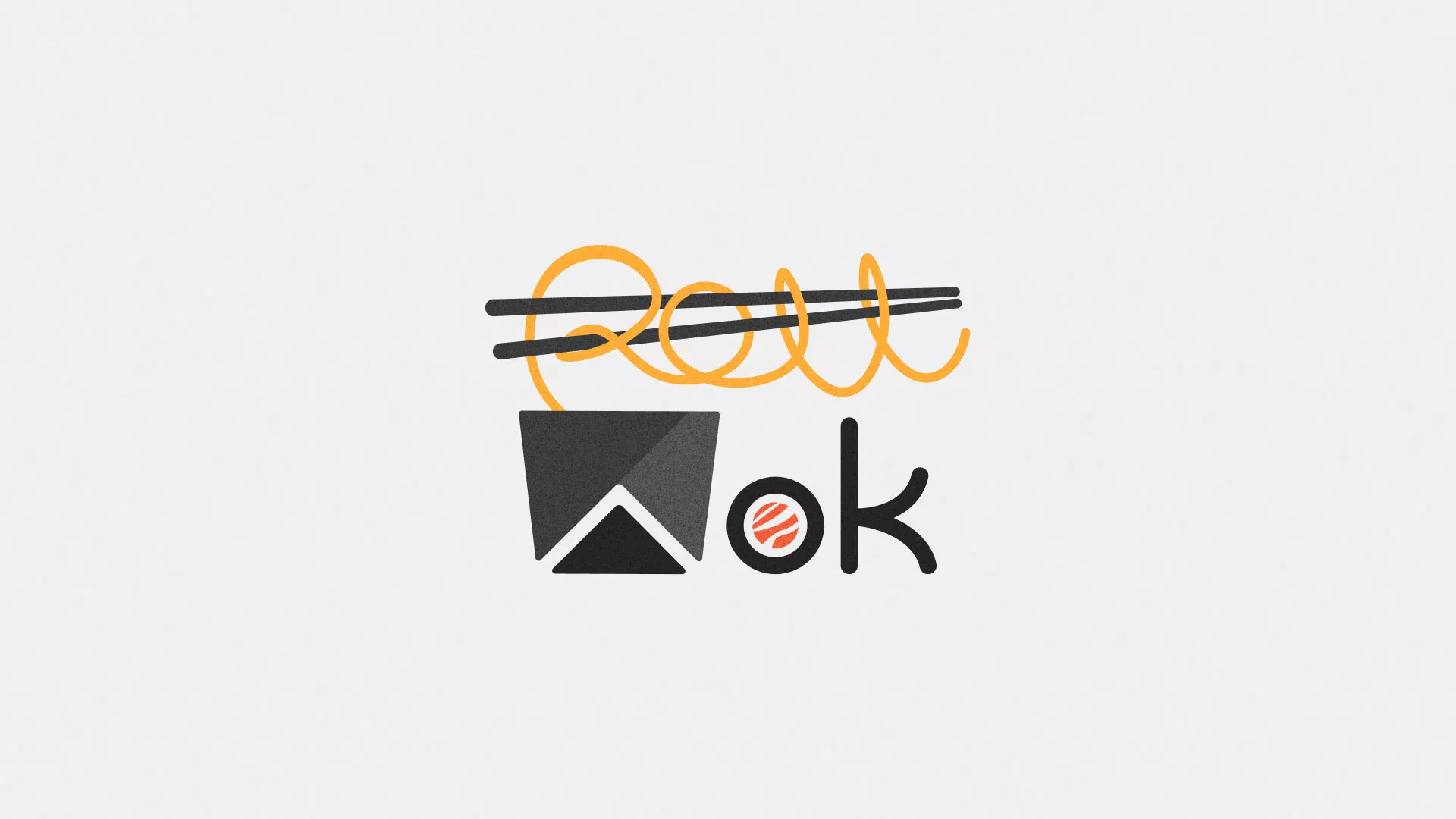 Разработка логотипа суши-бара «Roll Wok Club» в Ершове